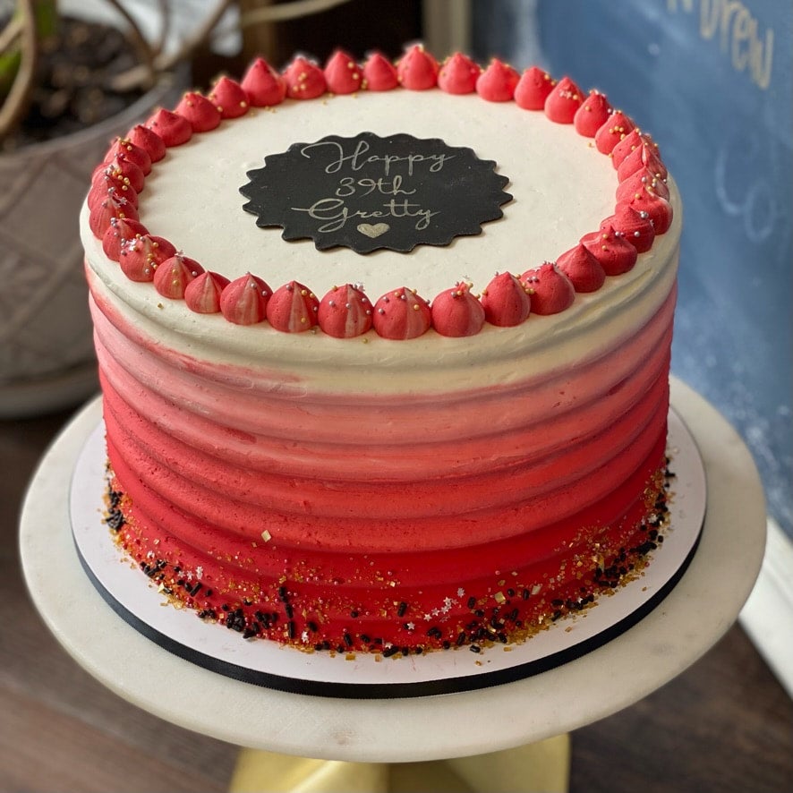 Red Ombre Cake | TheGypsyQueenCakery